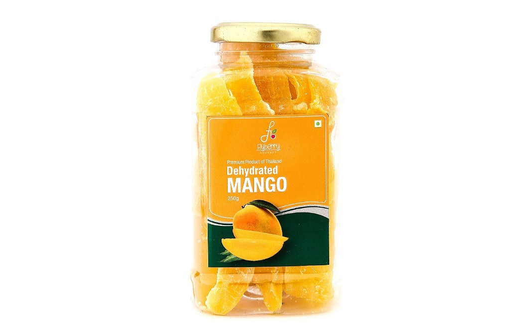 Flyberry Gourmet Dehydrated Mango    Glass Jar  250 grams